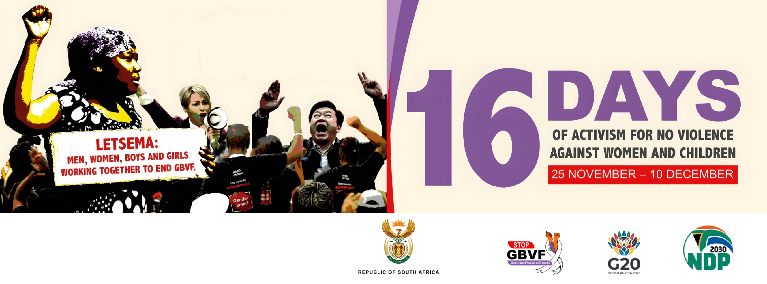 16 DAYS OF ACTIVISM FOR NO VIOLENCE AGAINST WOMEN AND CHILDREN